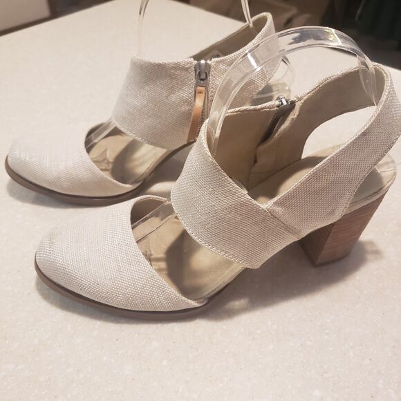 Women’s TOMS, MAJORCA Cutout Heeled Sandal (Natural) Size 10 biedge - Picture 5 of 8